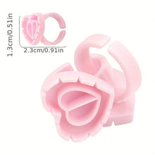 Load image into Gallery viewer, 100 Pink Heart Glue Rings for Pinching Fans

